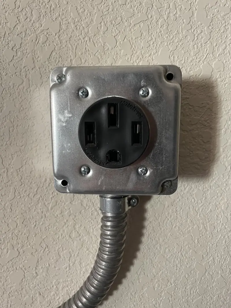 NEMA 14-50 outlet installed for Smart Home Electrical in Cheval